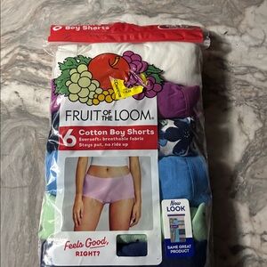 Fruit of the Loom Women's Briefs 6-Pack - White and Red Accents